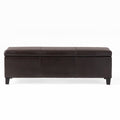 Christopher Knight Home Rupert Contemporary Faux Leather Upholstered Storage Ottoman, Brown