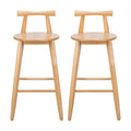 Christopher Knight Home Meliora Rustic Rubberwood Barstools (Set of 2), Natural