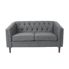 Tufted Loveseat with Birch Wood Legs ¨C Modern Tub-Style Small Space Sofa