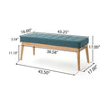Christopher Knight Home Mid-Century Modern Tufted Upholstered Bench with Birch Wood Legs