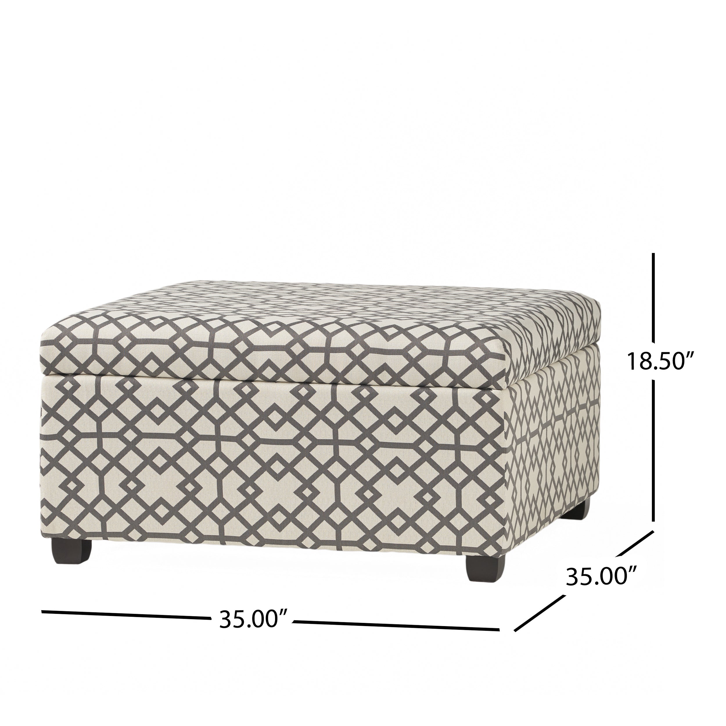 Christopher Knight Home Storage Ottoman with Patterned Upholstery & Hidden Storage Bench