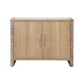 Christopher Knight Home Melric Rustic 39.30'' Wooden Accent Cabinet with 2 Doors and Adjustable Shelf, Gray/Natural