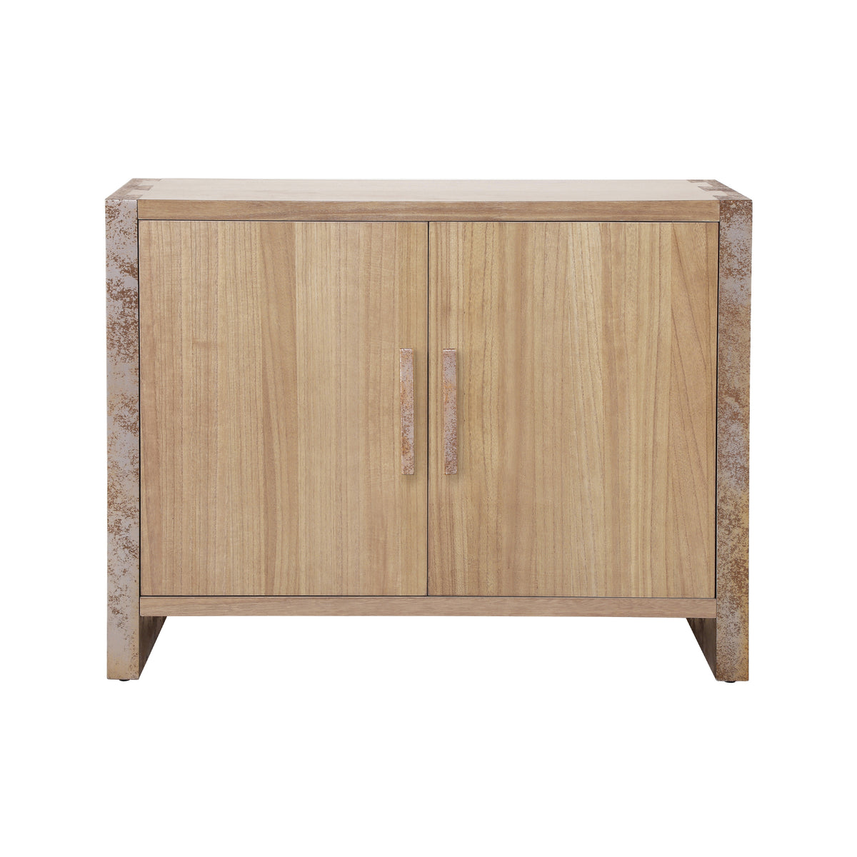 Christopher Knight Home Melric Rustic 39.30'' Wooden Accent Cabinet with 2 Doors and Adjustable Shelf, Gray/Natural