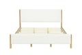 Christopher Knight Home Gaius Modern Minimalist Boucle Upholstered Bed with Rubberwood Legs, White, King