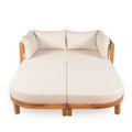 Christopher Knight Home Donovan Outdoor Acacia Wood Daybed with Cushion, Teak/Beige