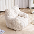 GDFStudio May Modern Corduroy 37" W Bean Bag Chair, Beige