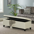 Christopher Knight Home 50" Faux Leather Tufted Storage Ottoman Bench with Hidden Storage