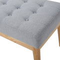 Christopher Knight Home Mid-Century Modern Tufted Upholstered Bench with Birch Wood Legs