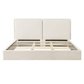 Christopher Knight Home Joanna Modern King Size Rubberwood Boucle Upholstered Bed, Beige
