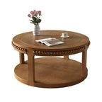GDFStudio Chiori Modern 2-Tier Wooden 31" Round Coffee Table