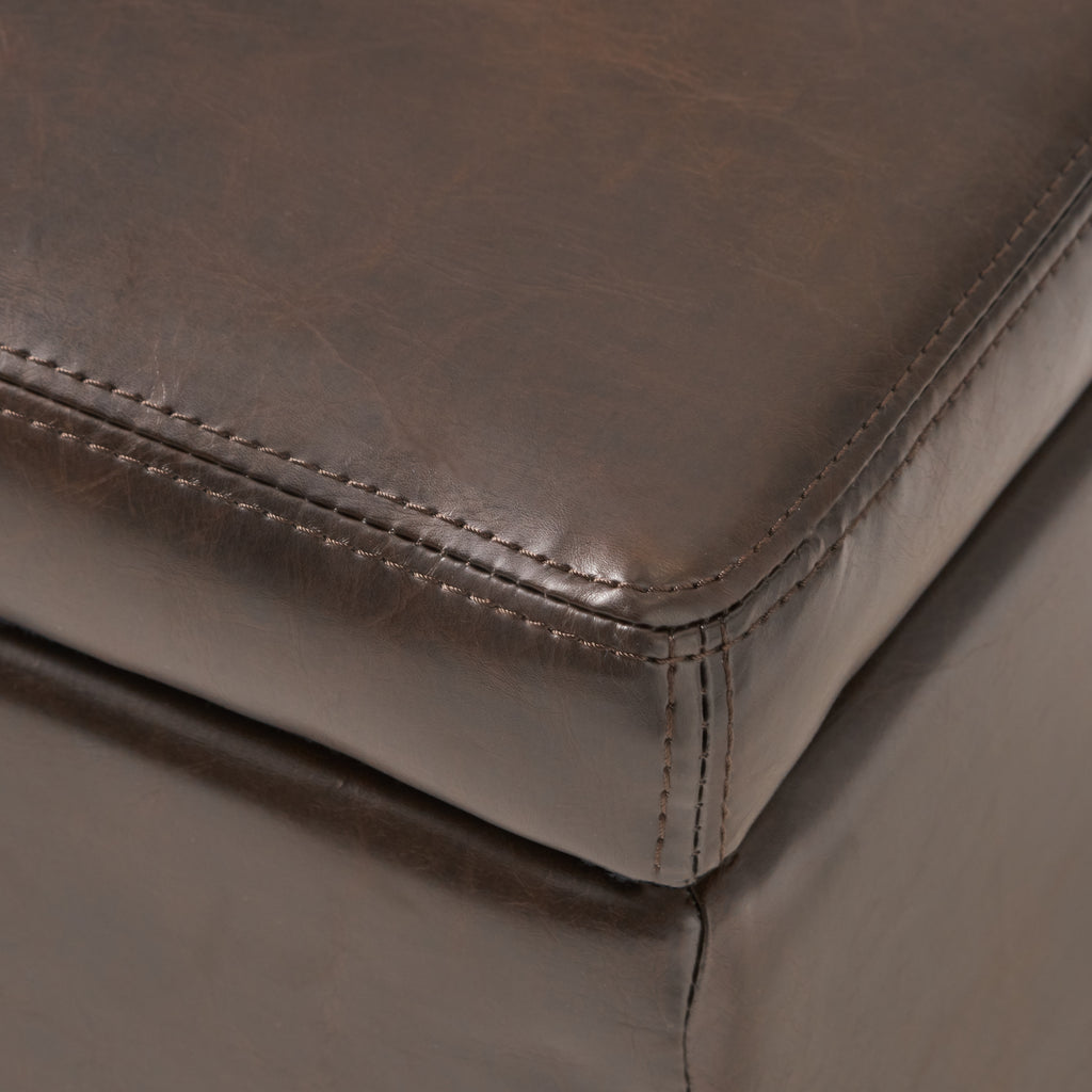 Christopher Knight Home 50" Faux Leather Tufted Storage Ottoman Bench with Hidden Storage