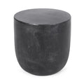 Christopher Knight Home Akin Outdoor Lightweight Concrete Side Table, Matte Black