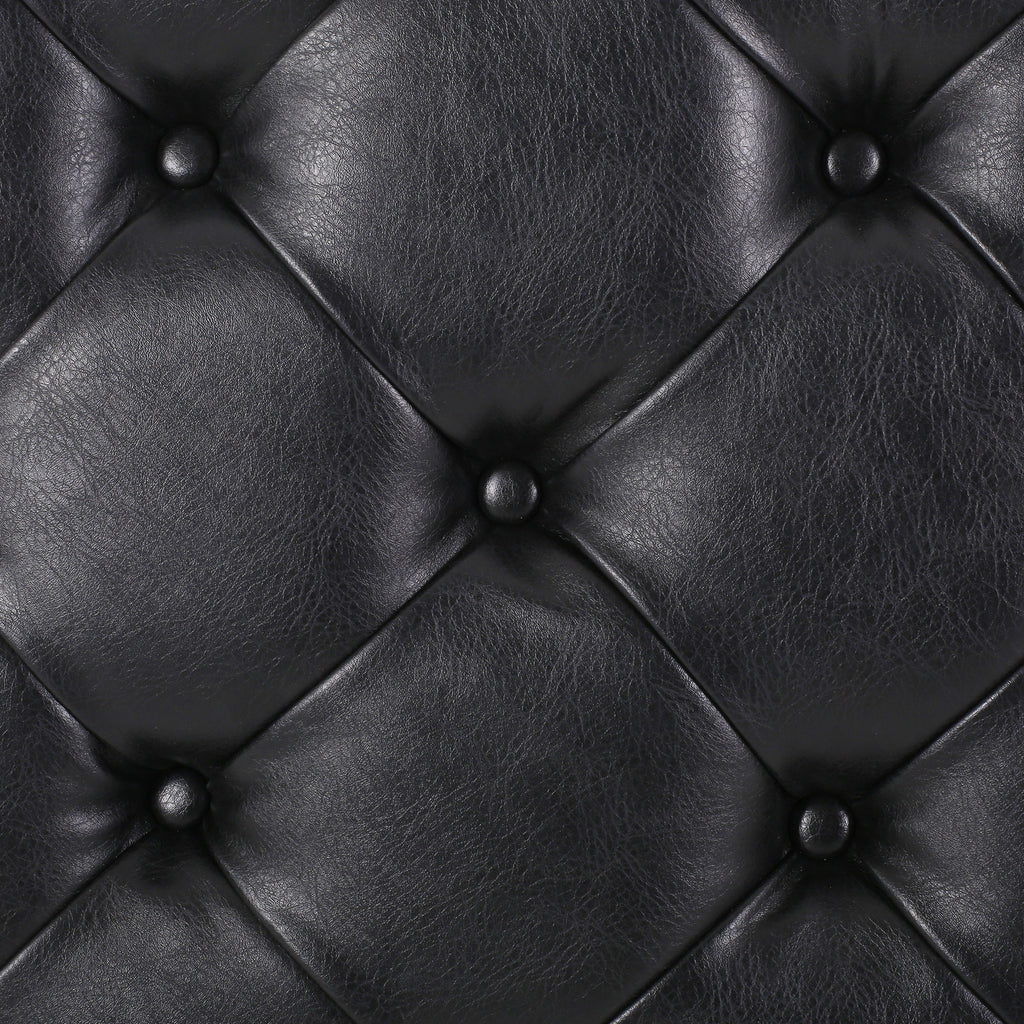 Christopher Knight Home 32" Round Ottoman with Button Tufting & Open Shelf – Modern Coffee Table