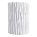 Christopher Knight Home Sidonie Modern Outdoor Lightweight Concrete Wavy Fluted End Table, White