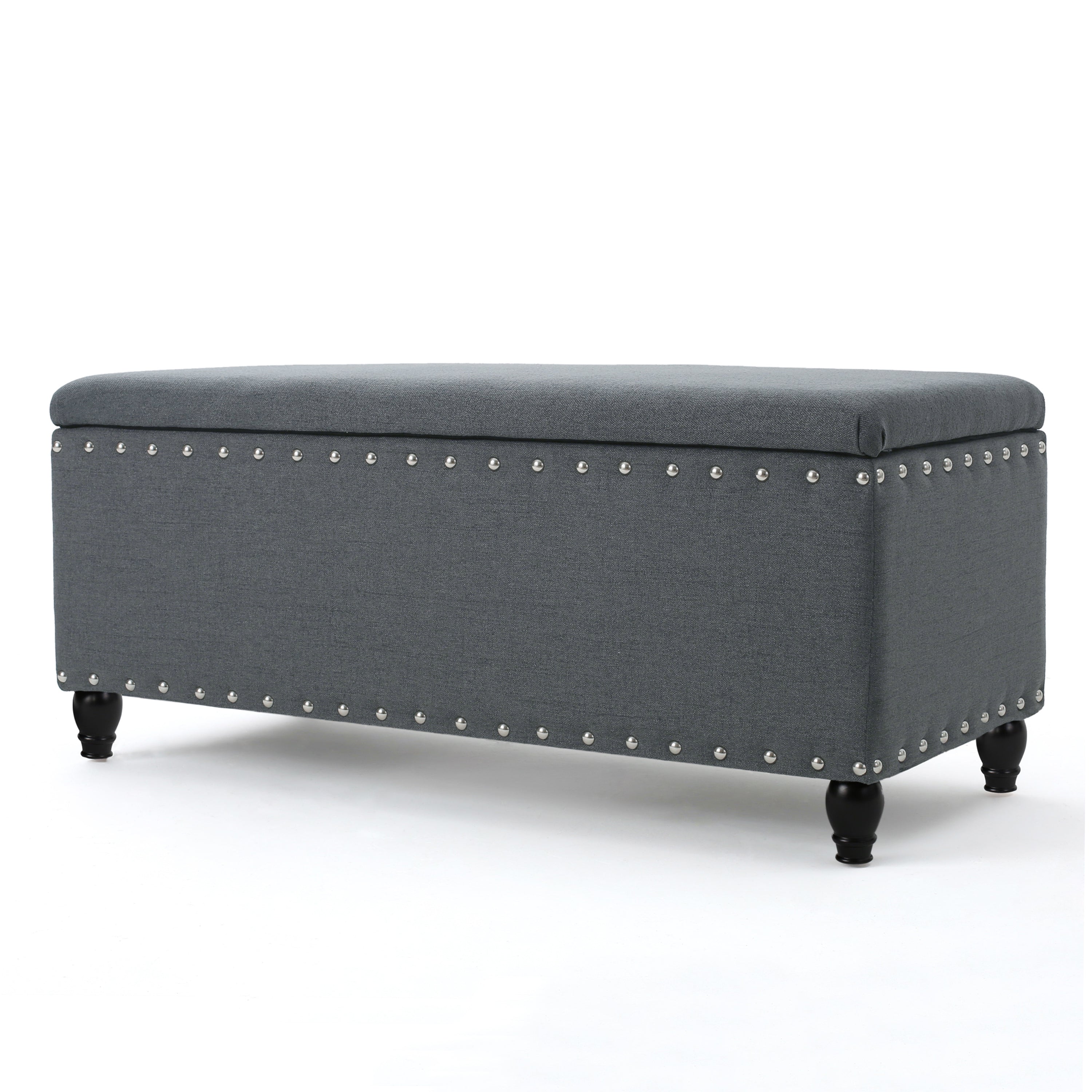 Christopher Knight Home 50" Faux Leather Tufted Storage Ottoman Bench with Hidden Storage