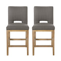 Christopher Knight Home Coloma Contemporary Fabric Upholstered 27 Inch Counter Stools (Set of 2), Deep Gray