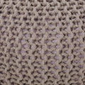Barwick Modern Knitted Cotton Round Pouf
