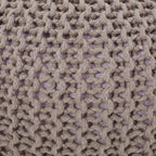 Barwick Modern Knitted Cotton Round Pouf