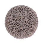 Poona Handcrafted Round Knitted Pouf ¨C Versatile Footrest & Extra Seating