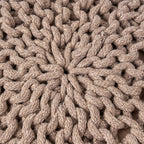 Poona Handcrafted Round Knitted Pouf ¨C Versatile Footrest & Extra Seating