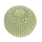 Poona Handcrafted Round Knitted Pouf ¨C Versatile Footrest & Extra Seating