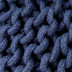 Poona Handcrafted Round Knitted Pouf ¨C Versatile Footrest & Extra Seating