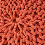 Poona Handcrafted Round Knitted Pouf ¨C Versatile Footrest & Extra Seating