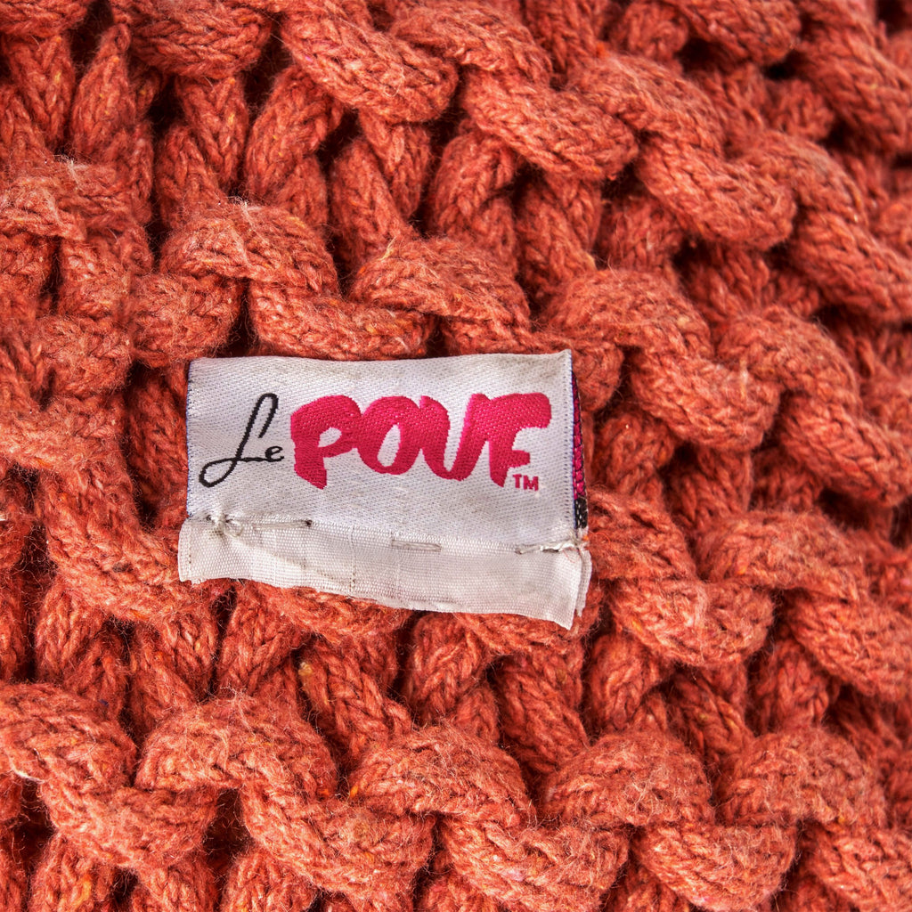 Poona Handcrafted Round Knitted Pouf – Versatile Footrest & Extra Seating
