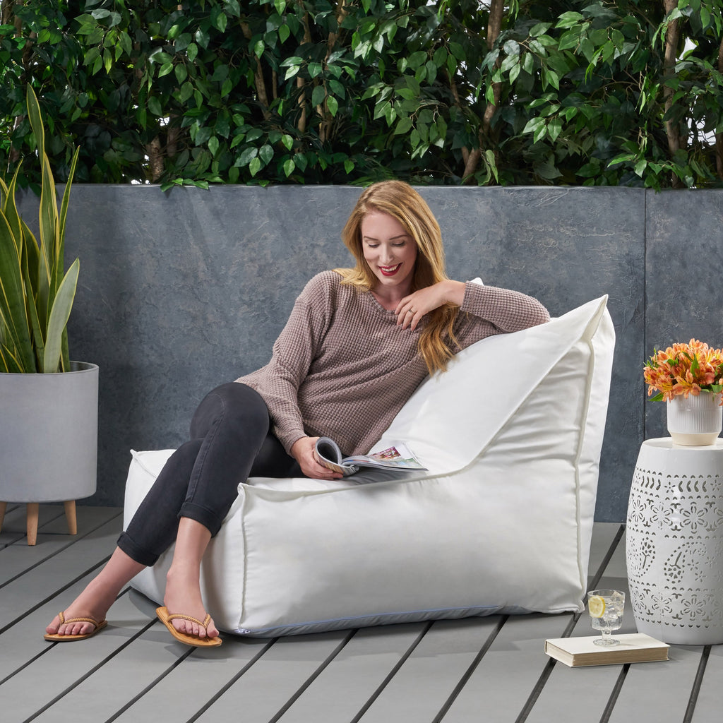 GDFLePouf Mikayel 3 Ft Outdoor Contemporary Water Resistant Fabric Bean Bag Chair