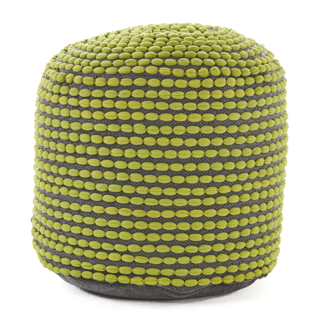 Rosalyn Fabric Round Pouf Ottoman