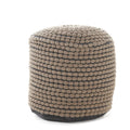 Rosalyn Fabric Round Pouf Ottoman