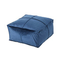 Nakisha Velvet Square Bean Bag Ottoman