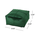 Nakisha Velvet Square Bean Bag Ottoman