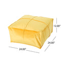 Nakisha Velvet Square Bean Bag Ottoman