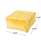 Nakisha Velvet Square Bean Bag Ottoman