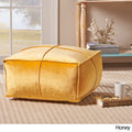 Nakisha Velvet Square Bean Bag Ottoman