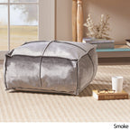 Nakisha Velvet Square Bean Bag Ottoman