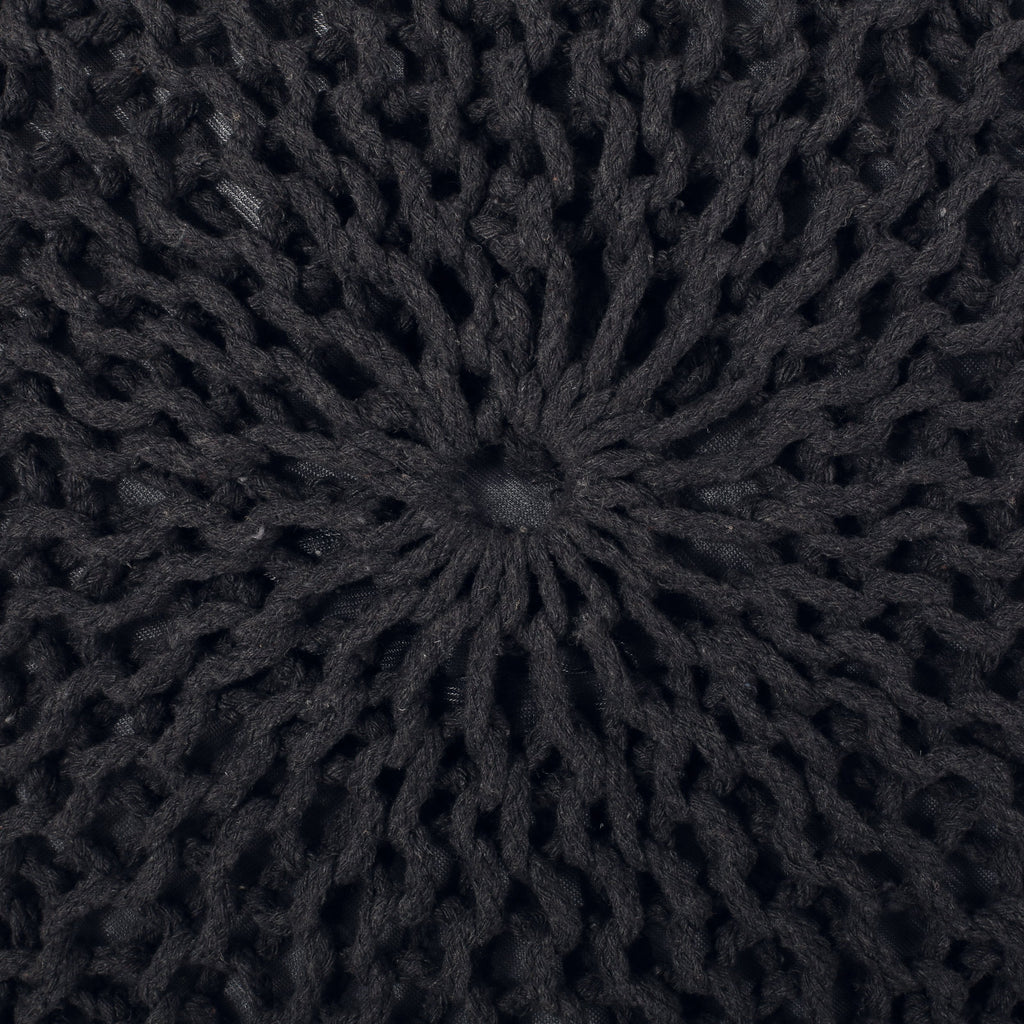 Belle Modern Knitted Cotton Round Pouf