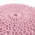 Belle Modern Knitted Cotton Round Pouf