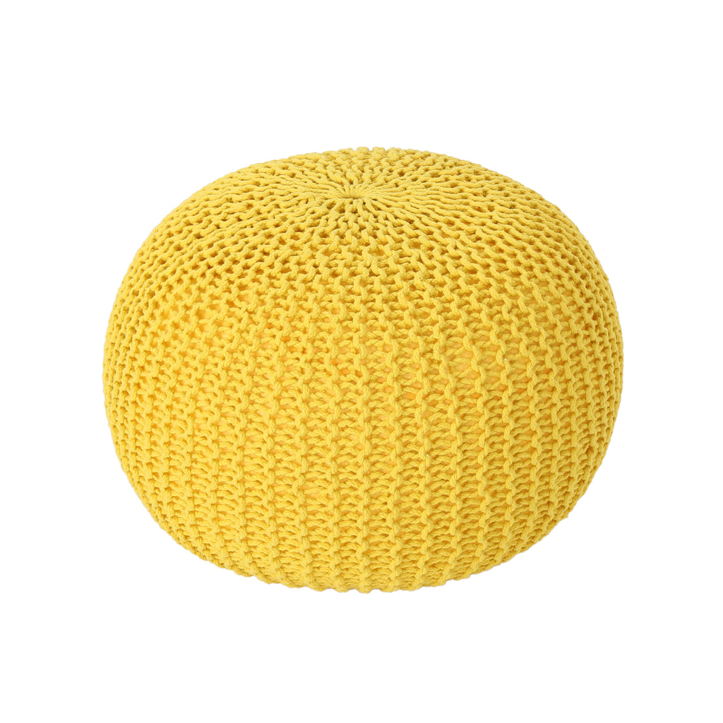 Abena Knitted Cotton Pouf