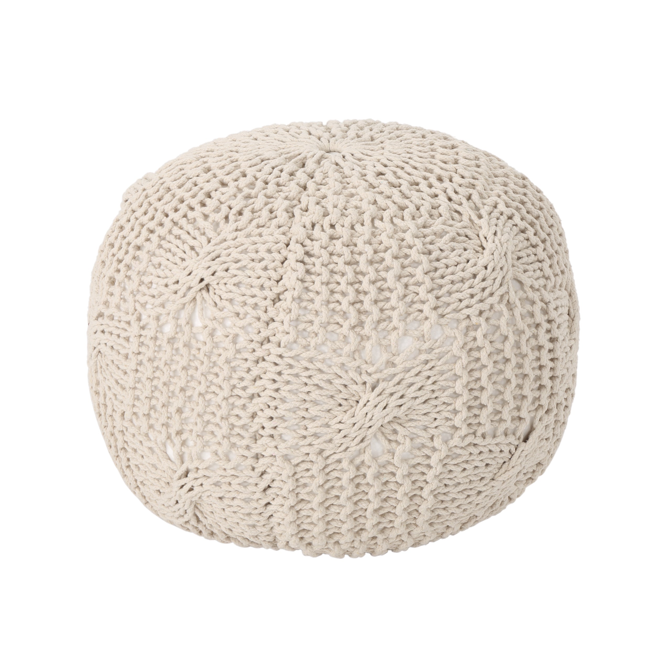 Anouk Knitted Cotton Pouf