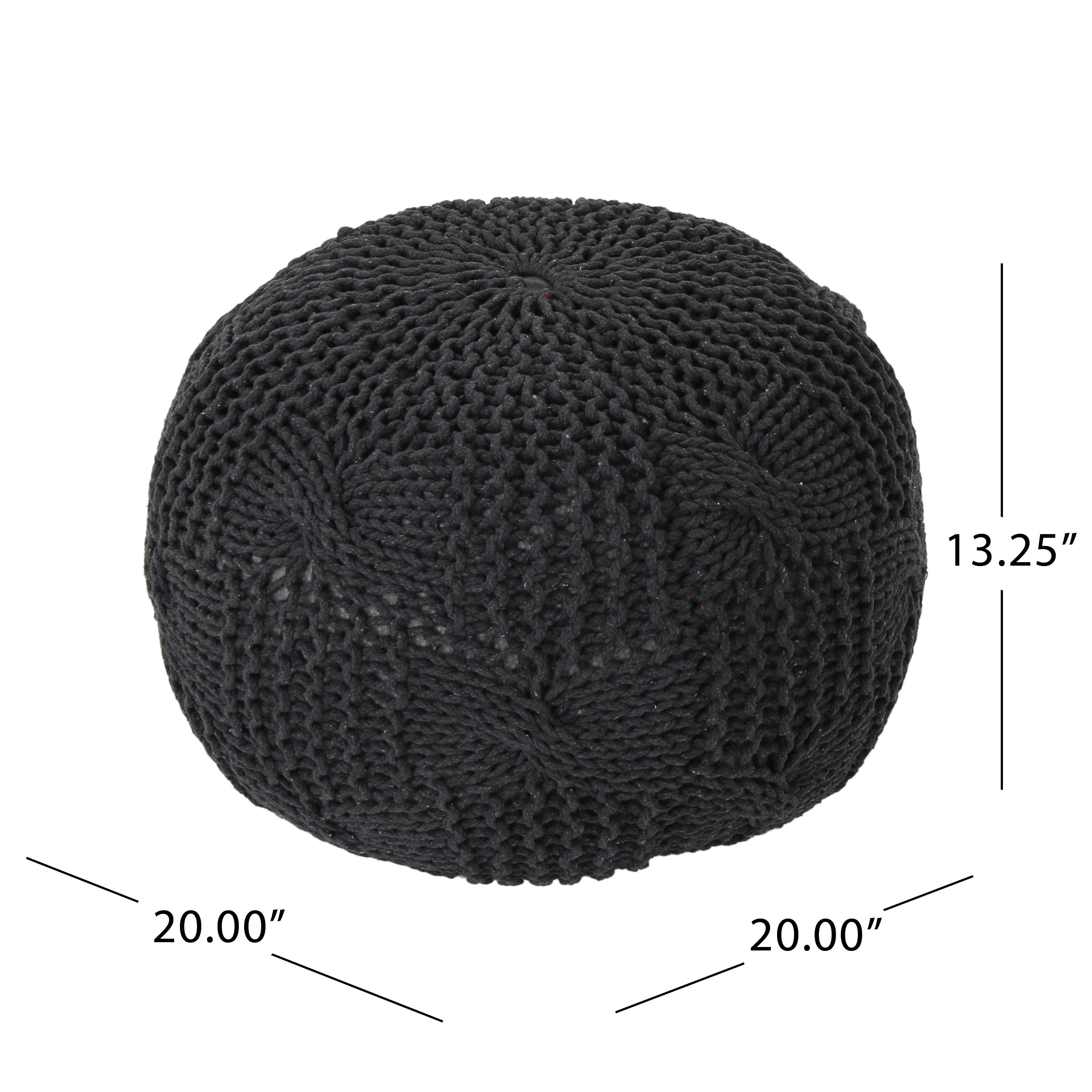 Anouk Knitted Cotton Pouf