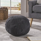 Anouk Knitted Cotton Pouf