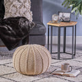Corisande Knitted Cotton Pouf