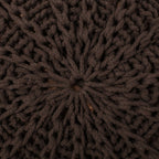 Agatha Modern Knitted Cotton Round Pouf