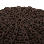 Agatha Modern Knitted Cotton Round Pouf