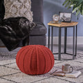 Corisande Knitted Cotton Pouf