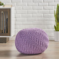 Beryl Modern Knitted Cotton Round Pouf