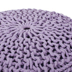 Beryl Modern Knitted Cotton Round Pouf
