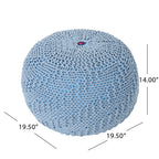 Hershel Knitted Cotton Pouf